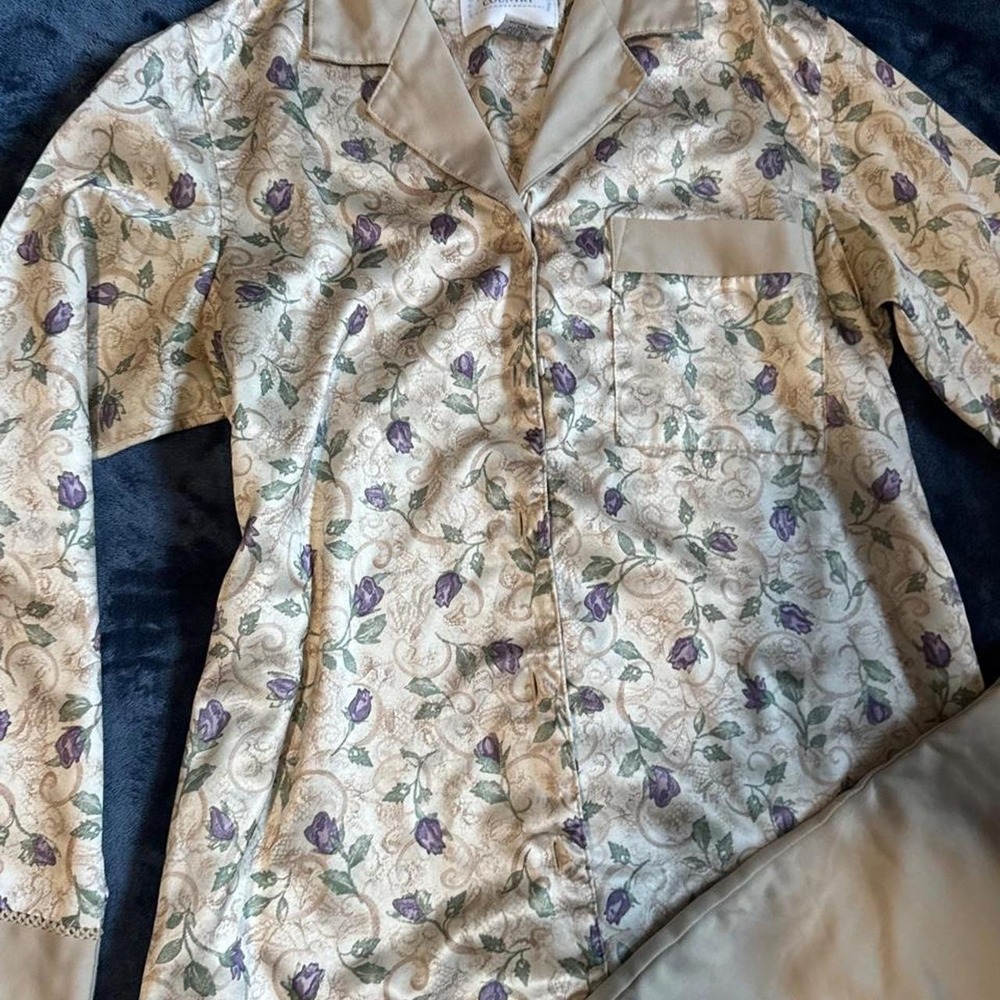 intage late 90s Amanda Stewart Country two piece pajama set